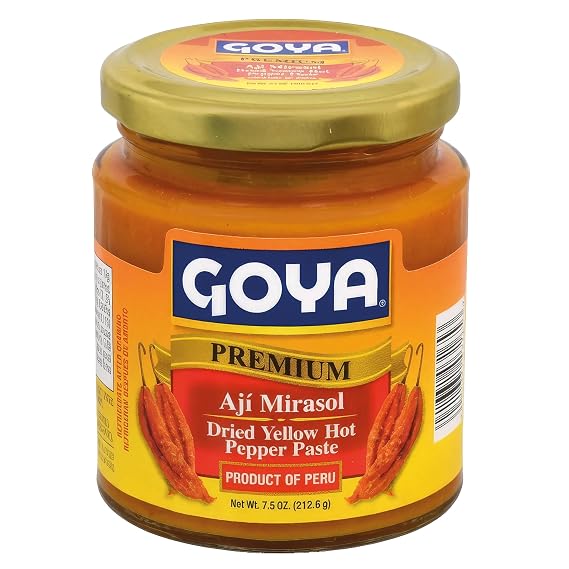Goya Aji Mirasol Paste, Mild Medium Chili Paste for Sauces, Yellow, 7.5 oz