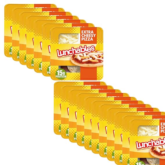 Lunchables Extra Cheesy Pizza Meal Kit with Capri Sun Pacific Cooler Drink & Airheads White Mystery Candy - 18 Pack (10.6 oz Each) - Ready Set Gourmet Donate a Meal Program