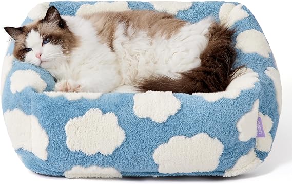 LE SURE Cute Dog Bed for Small Dogs & Cats Jacquard Washable Puppy Bed,20in