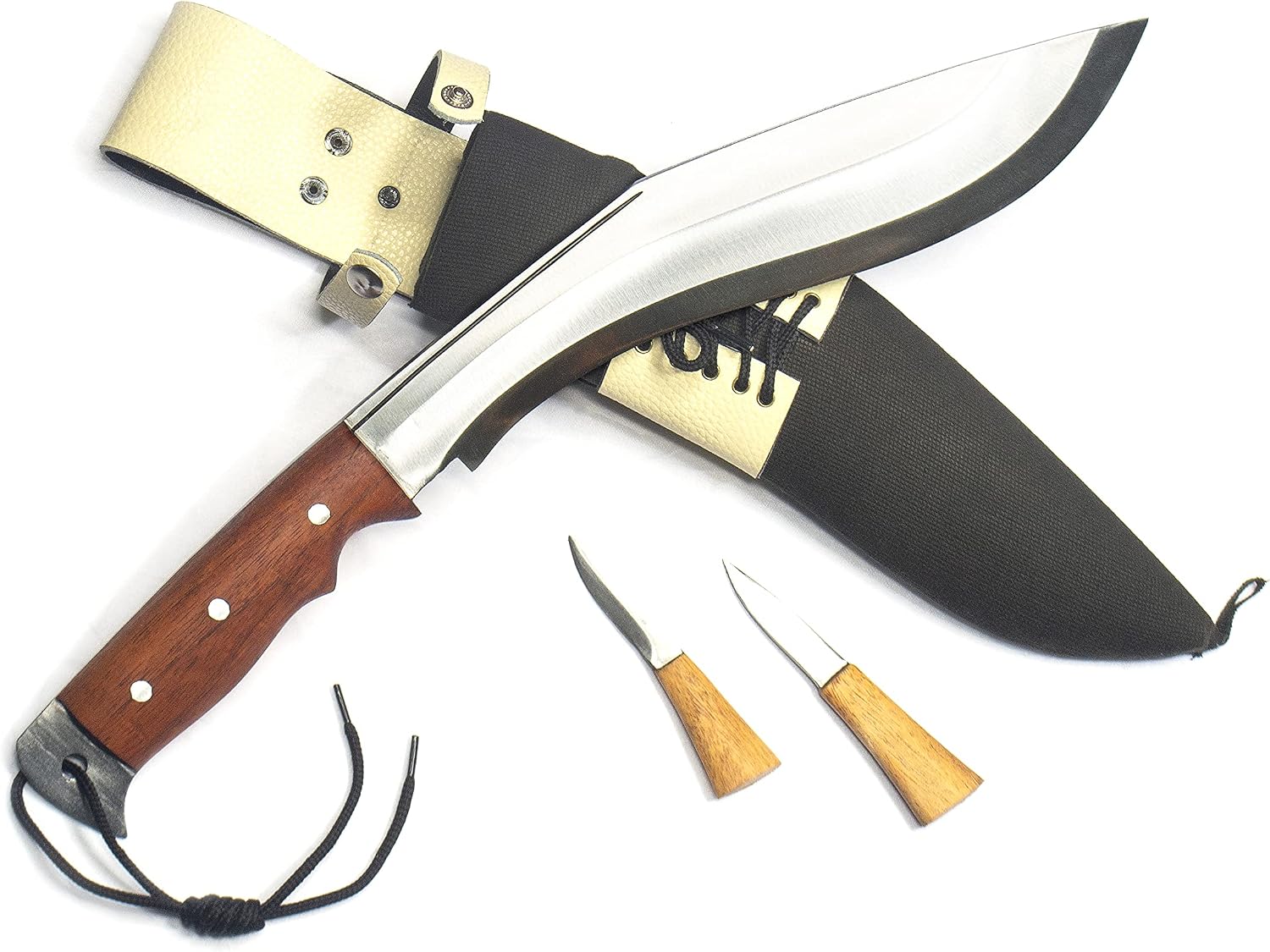 Gurkhas Kukri Knife, 11” Afghan OEF Gurka Khukuri, Current Issued Afghan Kukri, HandMade Army Combat khukuri, Carbon Steel and Rosewood Handle with Leather fitted scabbard, Gurka Kukri