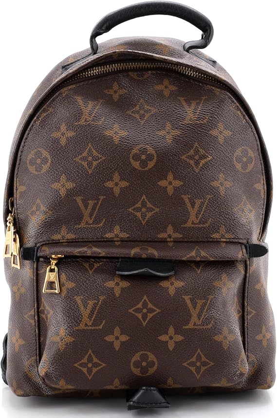 Pre-Loved Palm Springs Backpack Monogram Canvas PM, Brown