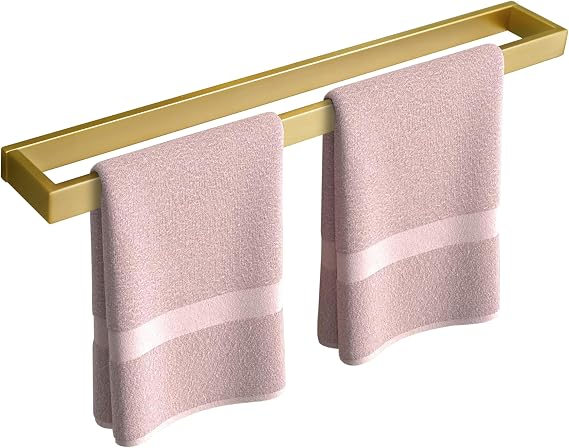 TURS Brushed Gold Towel Rail,Towel Rail Wall Mounted,60CM/23.62in