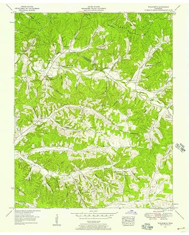 YellowMaps Woolworth TN topo map, 1:24000 Scale, 7.5 X 7.5 Minute, Historical, 1952, Updated 1957, 27.3 x 22 in - Paper