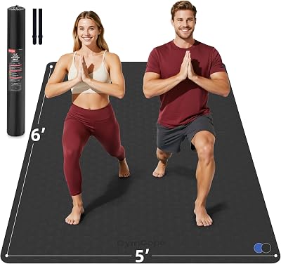 Extra Large Yoga Mat 72x48 or 78x57, 1412 Thick Mat for Women & Men, TPE Non-Slip Pilates Mat for Home Gym, Yoga, Stretching, Meditation