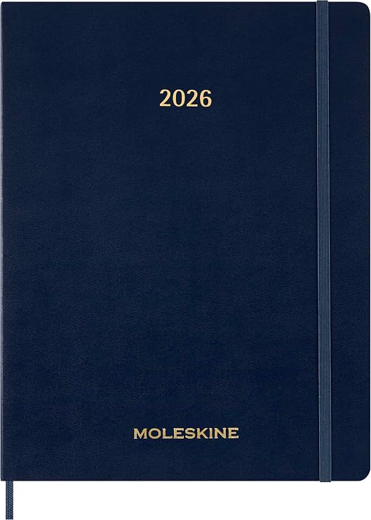 Moleskine 2026 15-Month Essential Planner, Soft Cover, Weekly Vertical, XXL (8.5" x 11"), Sapphire Blue, 144 pages