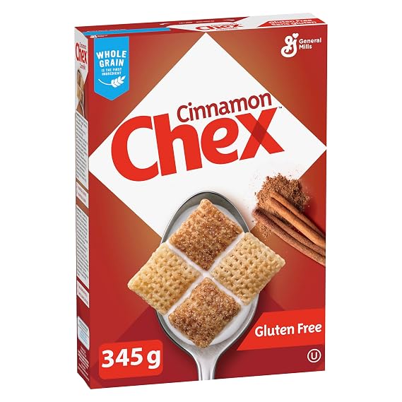 Chex Gluten Free Cinnamon Cereal, 345g/12.1oz, (Imported from Canada)