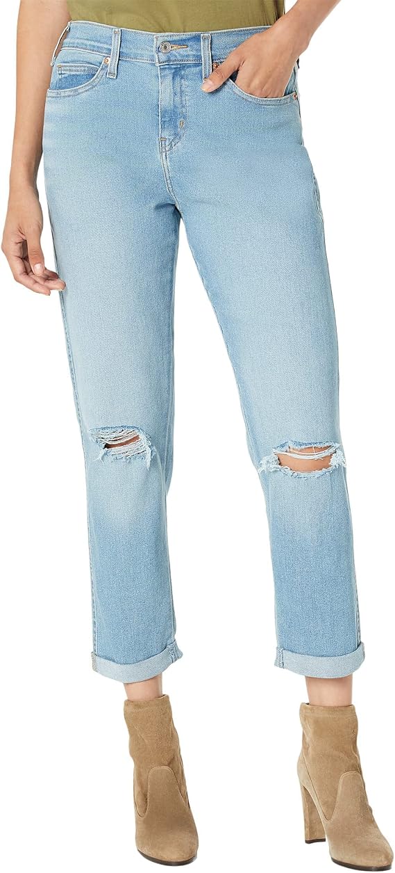 Levi Strauss Signature Gold womens Mid Rise Slim Boyfriend Jeans (Standard and Plus)