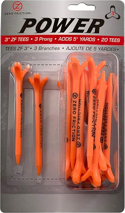 Zero Friction Power 3 Prong Golf Tees