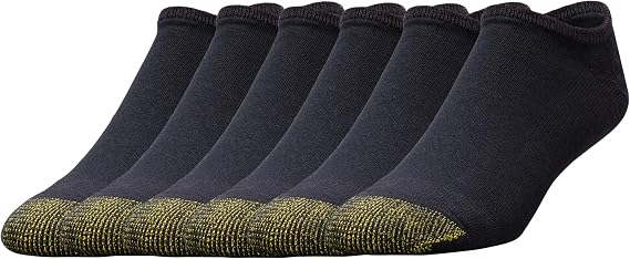 GOLDTOE Men's 656F Cotton No Show Athletic Socks, Multipairs