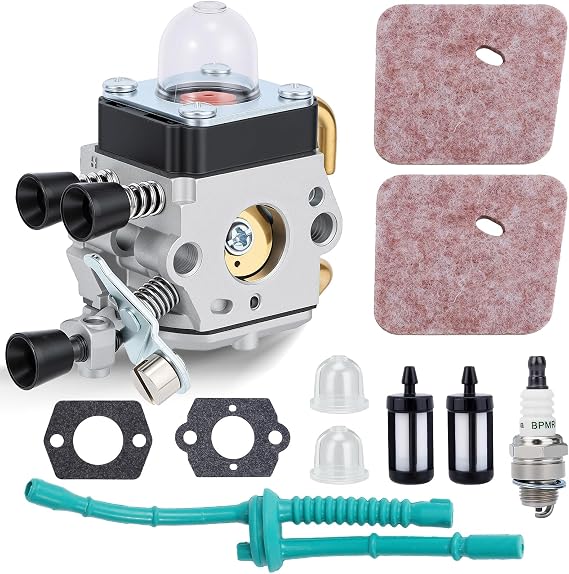 HS45 FS55R Carburetor for Stihl FS45 FS38 KM55R FS55RC Hedge Trimmer | HL45 FS55 FS45C FS46 FS46C FS55C KM55 String Trimmer Weedeater Weedwacker Parts Rebuild Kit,Replace OEM C1Q-S97 C1Q-S186 Carb