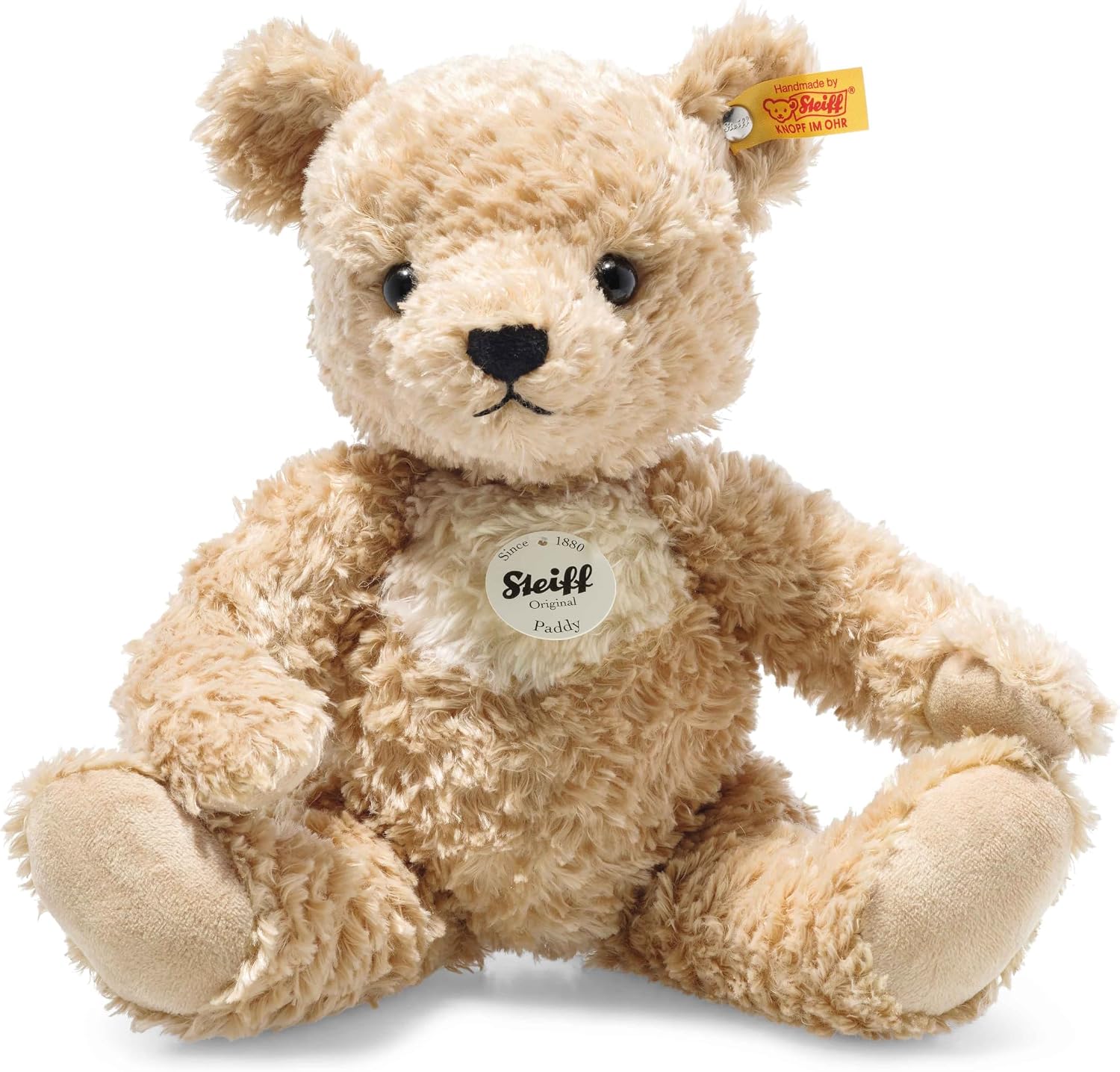 Steiff Paddy Teddy Bear, 12 inches, Made of Cuddly, Golden Brown Plush