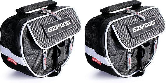 EzyDog Trail-Ready Saddle Bags for the Convert Dog Harness (Not Included) - Two Dog Backpacks with a Quick and Easy Attachment System - Superior Storage Capacity and Innovative Design (Small)