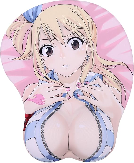 Lucy Heartfilia Anime Mouse Pads with Wrist Rest Gaming 3D Mousepads 2Way Skin (Lucy)