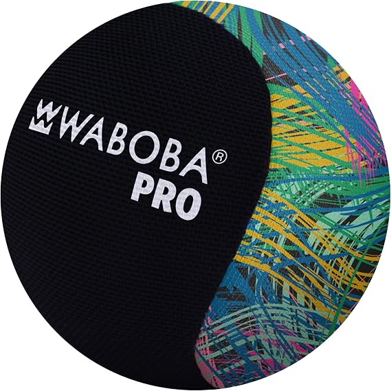 Waboba Pro Water Bouncing Ball – High Performance Ball That Skips &amp; Bounces on Water, Durable Outdoor Pool, Lake &amp; Beach Toy for Teens &amp; Adults - Colorful Lines