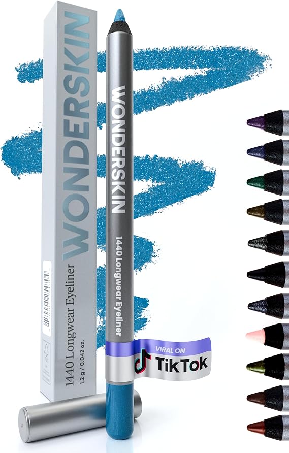 Wonderskin Eyeliner Pencil 1440 Longwear Eyeliner Waterproof & Smudge Proof | Waterproof light blue eyeliner, smudge-proof formula glides on smoothly for precise, long-lasting definition.