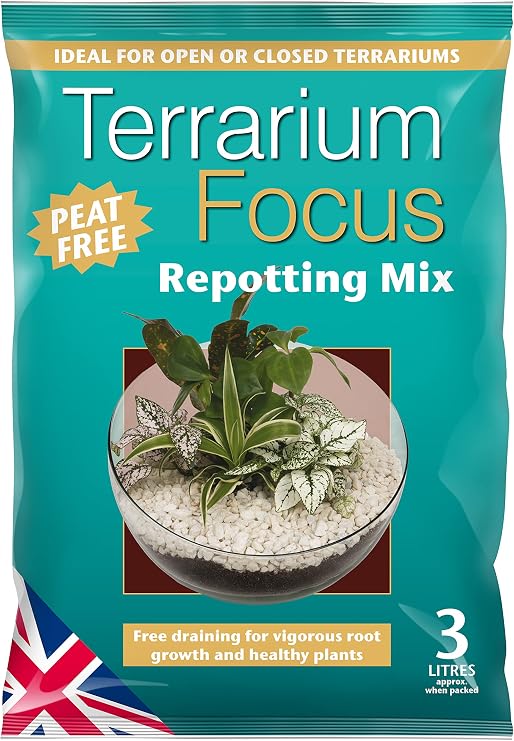 Terrarium Focus Repotting Mix, Peat Free and Free Draining, 3L