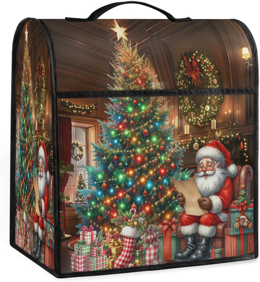 Festive Christmas Gift Kitchen Aid Mixers Cover for Stand Mixer 6-8 Quarts Kitchen Aid Dust Resistant Storage Protective Covers Appliance Covers for Mixer Machine Home Festival Decorate