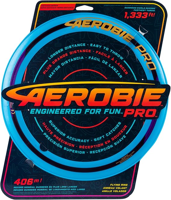 Aerobie Pro Flying Ring Throw Ring with Diameter 33 cm, Blue, for Adults and Children from 5 Years (TOGGO Toys 2022)