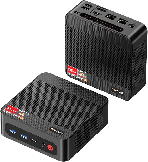 BOSGAME P3 Plus Mini PC, AMD Ryzen 7 7840HS 16GB DDR5 RAM 1TB NVMe SSD