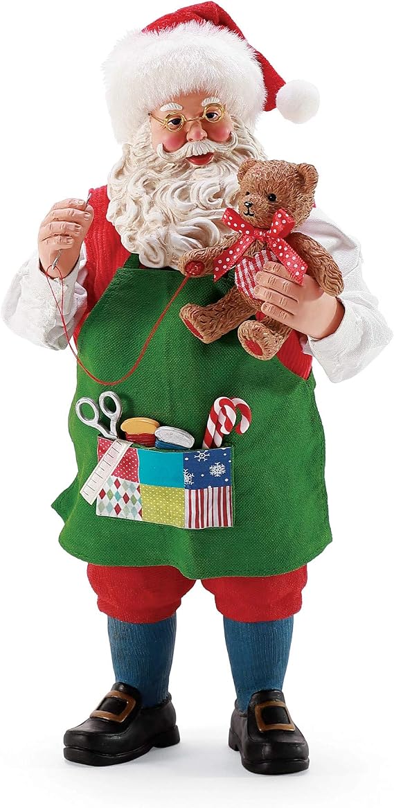 Department 56 Christmas Traditions Santa Made with Love Figurine, 10.5 Inch, Multicolor