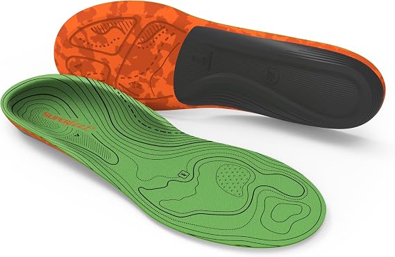 Superfeet Hike Support Insoles for Hikers with High Arch Support & Carbon Fiber Stabilizer - 7.5-9 Men / 8.5-10 Women