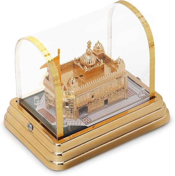 3D Acrelic Multi-color Light Golden Temple with Plug | Mandir Gold | Amritsar 3D Temple for Gift/Replica/Multi use/Home Decor/ Sikh Festival (The Heavenly Harmandir Sahib) (6.25*4.75*6)