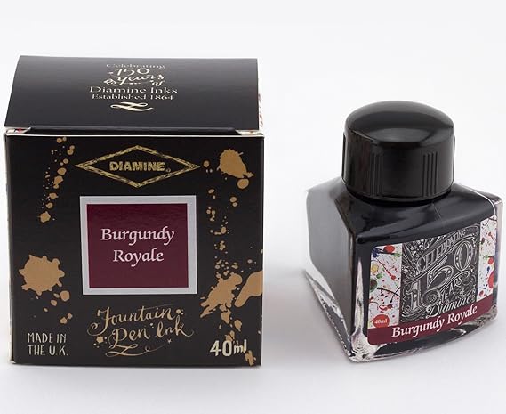 Diamine 40ml Burgundy Royale Fountain Pen Ink - 150 Year Anniversary Edition