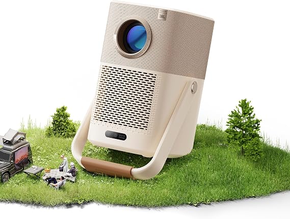 Yaber T2 Projector, Mobile Projector, 8W*2, JBL Speaker, Dolby Sound Compatible, Full HD, Fully Sealed Dustproof, Auto Obstacle Avoidance, Vertical and Horizontal Keystone Correction, Focus Adjustment, Screen Fit, WiFi 6 & Bluetooth Compatible, Projector for Home, Ceiling Projection