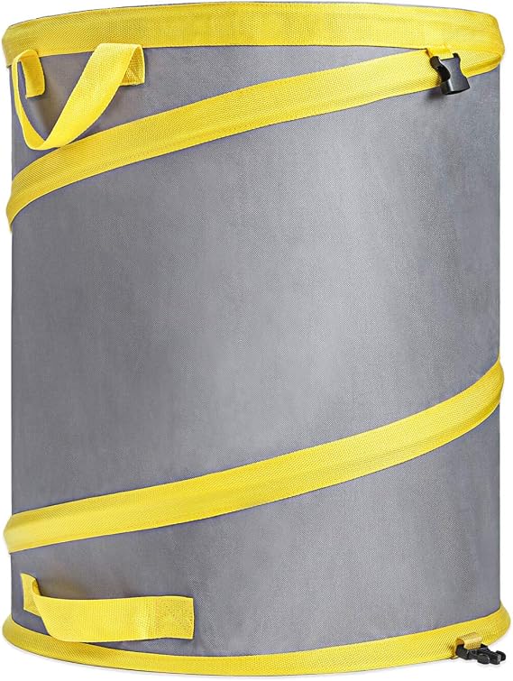 Jardineer Collapsible Pop Up Trash Can, 30 Gallon Reusable Yard Waste Bag with Handle, Foldable Portable Garden Leaf Bag for Outdoor Lawn, Patio, Camping, Gardening Debris Storage