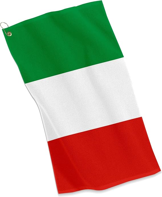 ExpressItBest Golf/Sports Towel - Flag of Italy - Italian, Italia