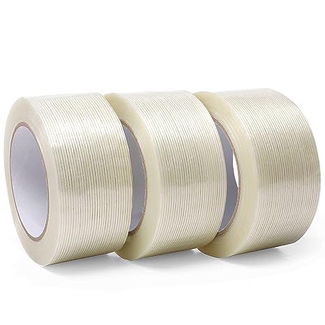 Valley'sYuMiao 3Pack, Mono Transparent Strapping Tape Heavy Duty, 2in35yds, 105yds Total, Reinforced Filament Packing, Wearproof Tape, Extra Thickness 5.5 mils