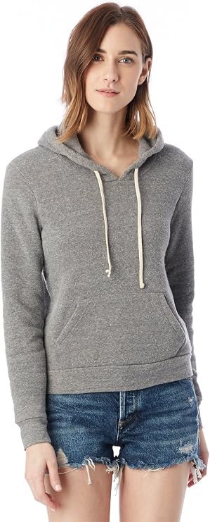 Alternative Women's Hoodie, Athletics Eco-Fleece Vintage Hooded Pullover Sweatshirt