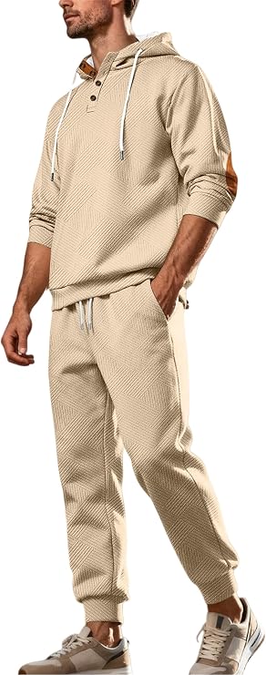 Mens Tracksuit 2 Piece Set Mmen's Fashion Hoodies and Casual sports pants Fall Jogging Suit Jacquard Pullover Outfits