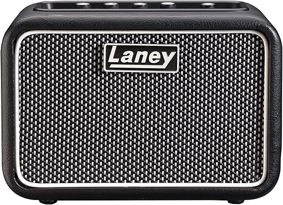 Laney MINI-ST-SUPERG Battery Powered Stereo Guitar Amp with Smartphone Interface, Black