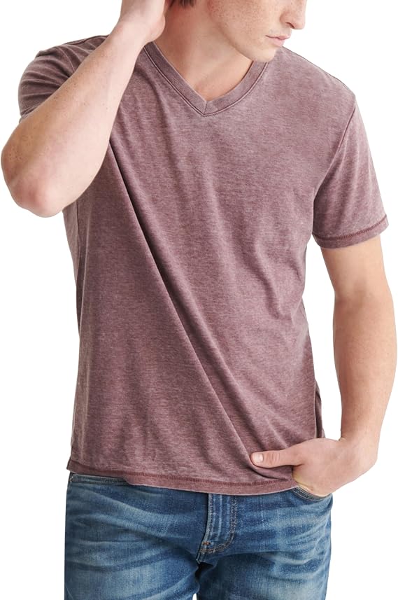Lucky Brand Men's Venice Burnout V Neck Tee