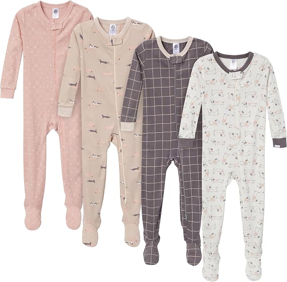 Gerber Baby 4-pack Footed Pajamas - Closeout