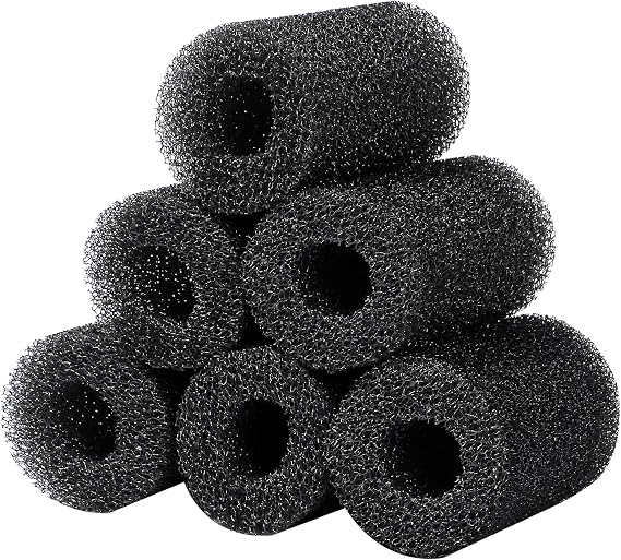 AQUANEAT 6-Pack Pre-Filter Sponge for Aquarium Shrimp Fry Fish Tank Filter 0.4 Intake, Replacement Foam Cover