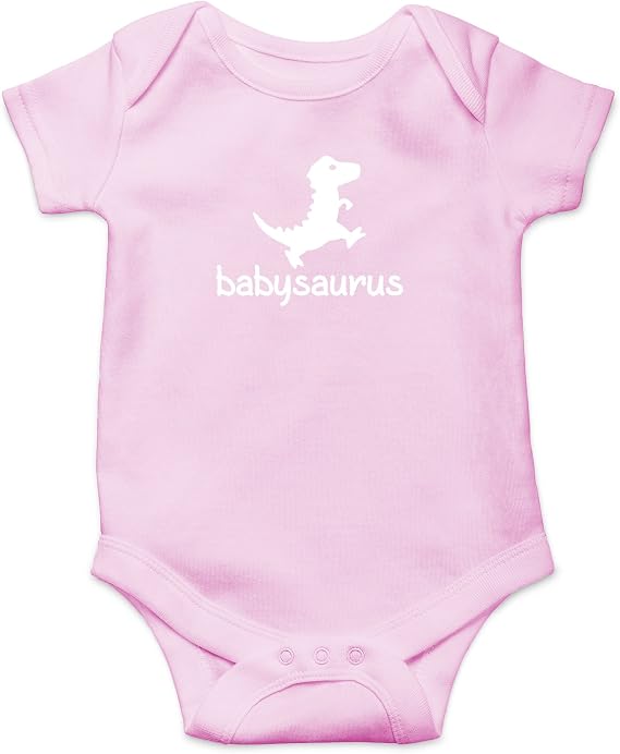 Crazy Bros Tees Babysaurus Baby Bodysuit - Adorable Infant Boy Girl Romper Clothing Newborn Unisex Clothes