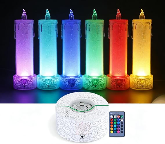 Light Base for Glass Art- Crack Lighting with Touch-Controlled,Remote Control,Color Changes,Multi-Function and Groove Design,Display Stand Base Light for Crystal Display,Crystal Ball,Glass art(2.67in X 1.1in)