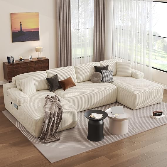 DURASPACE 320cm Modulares U-förmiges SofaCloud-Sektionalsofas