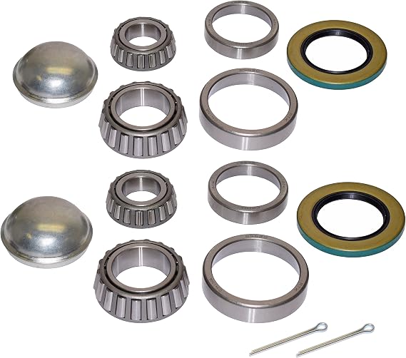 Pair of Trailer Bearing Repair Kits for 1-3/4 Inch to 1-1/4 Inch Tapered Spindles