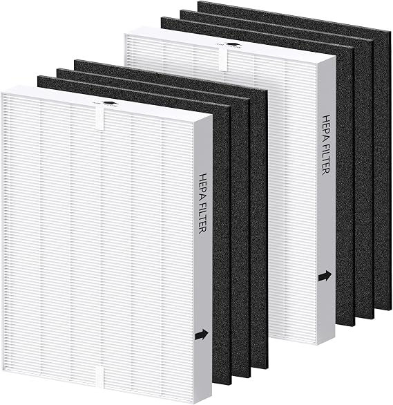AP-1512HH Filter Replacement Set for Coway Airmega AP-1512HH and Airmega200M Air Purifiers 2 HEPA Filters and 6 Carbon Pre-Filters Compare to Part Number 3304899