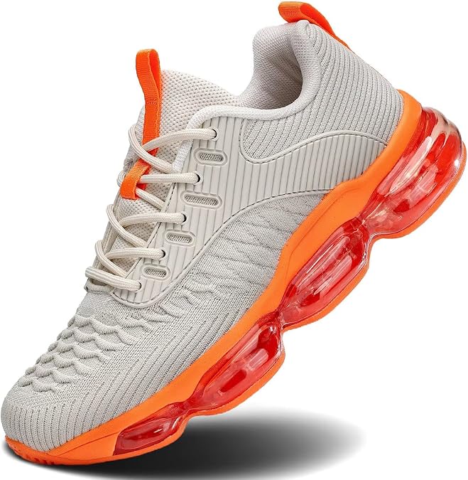 Luogoks Womens Walking Running Shoes Air Cushion Basketball Sneakers Fashion Tennis Breathable Sport Gym Fitness Cross Trainers Shoes