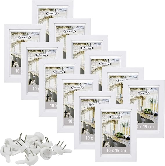 Close Up Picture Frame Premium MDF Frames Plexiglass Panel with Mount Collage Set of 12