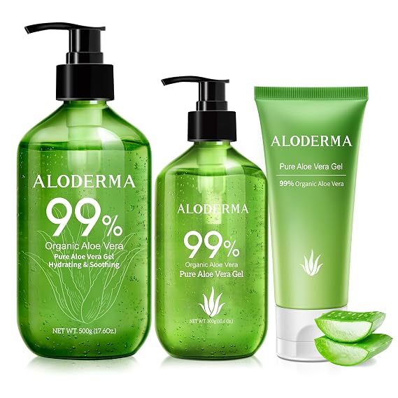 Aloderma Hydrating & Moisturizing Aloe Vera Gel Set - 3 Pieces