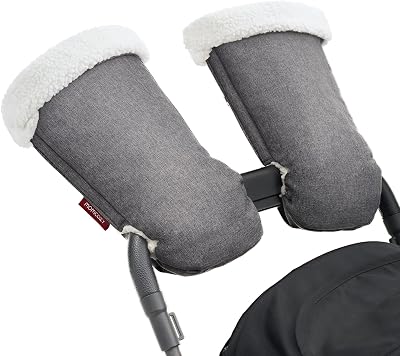 Momcozy Stroller Gloves Warmmuffs | Universal Winter Anti-Freeze Stroller Mittens | Winter Handmuff Stroller Accessories | Ultra-Plush,Weather-Proof | Foldable Adjustable | Shopping Golf Pet Cart