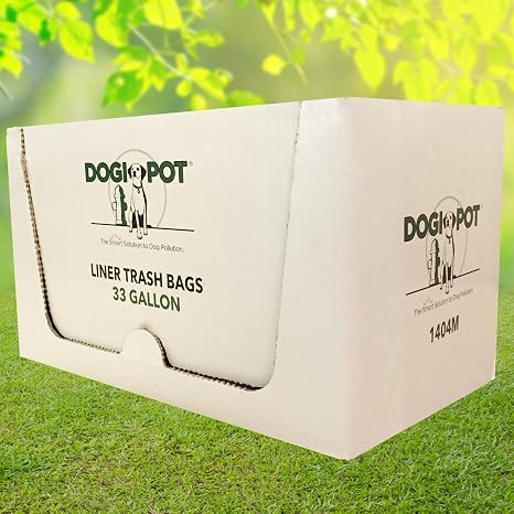 DOGIPOT Medium Smart Liner Trash Bags, 25 Count Box, Extra Extra Heavy Duty 1.8 Mil