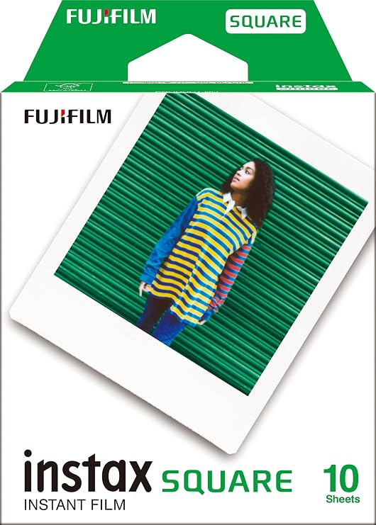 instax SQUARE anlık Film, beyaz kenarlık, 10 çekim paketi, ambalaj değişebilir