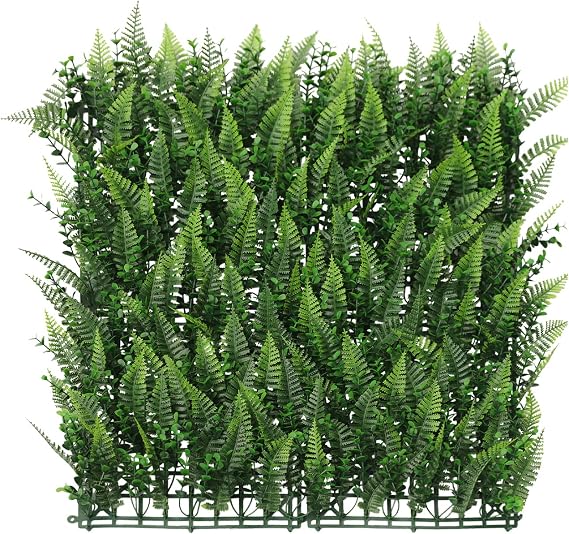 Patio Paradise Artificial Greenery Grass Wall Panels, 20"x20" (1pc) Faux Grass Boxwood Backdrop Fake Ivy Privacy Screen Green Hedge for Indoor Outdoor Decor, 10 3D Mixed