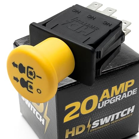 20 AMP Upgrade PTO Switch for Bad Boy Mowers ZT Elite MZ & ZT Magnum Maverick Rebel Rogue Renegade Outlaw Pup Lightning AOS Extreme Series BadBoy Blade Engage Clutch 070-1000-00